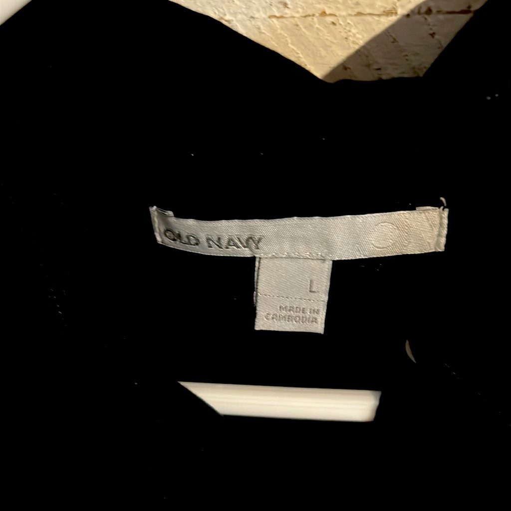 Button Down Black Blouse